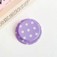 1PC Full Screen Polka Dot Minimalist Solid Color Candy Color Round Polka Dot Matte MagSafe Magnetic Air Cushion Phone Stand Foldable Telescopic Air Pad Adsorption Binge-Watching Finger Ring Support Holder Slouchy Person Gadget Super Beautiful Magnetic Phone Stand - Multicolor - View 3