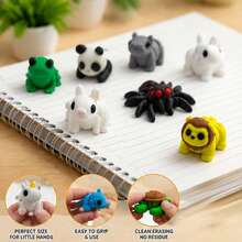 3D Printed Cute Animal Figurines, Movable Joints, Perfect Home Decor Collection, Car Decoration, Gift For Animal Lovers - 彩色 - 查看 7