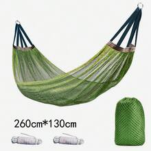 Rede De Descanso Individual Solteiro Algodão E Poliéster 170x70cm Capacidade 100kg Estampa Colorida Azul Vermelho Jardim Varanda - Verde - Visão 2