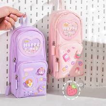 Creative Telescopic Pencil Case School Stationery Storage Bag Cute Solid Color Pencil Pouch Cute Pencil Holder Student Gift Pencil Bag - Single Piece - View 6