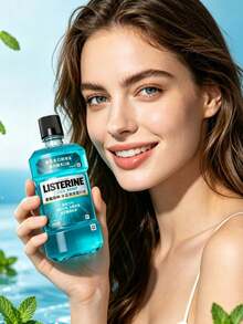listerine 零酒精漱口水,無酒精溫和清新香味,殺滅口臭細菌,溫和清潔並提神,有助於維護牙齦健康,日常口腔護理,節日禮物,母親節禮物,250毫升/8.45液量盎司 - 冰藍勁爽 - 查看 11
