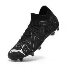 Puma Men's Spring/Autumn Sports Long Stud Football Shoes, Rainproof Natural Grass Training Soccer Shoes 10736902 - Black-silver - View 8