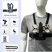 Phone Neck Mount Holder, First-Person View Live Streaming Neck Mount, Outdoor Live Streaming Phone Holder - Multicolor - View 9