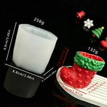 Christmas Plush Gloves & Boots Silicone Mold For Aromatherapy Candles, Resin Casting, Plaster Decor Home Slippers Ornament - S309--2 Christmas Glove Mold - View 6