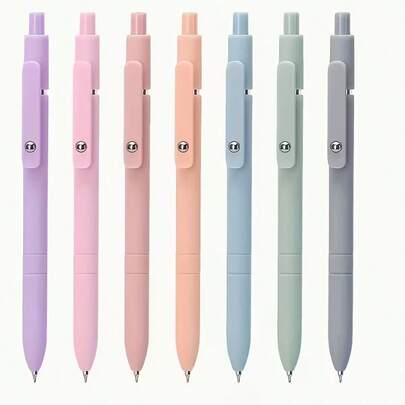 12-Pack High-End Morandi Color Gel Pen Set (2 Random Color Pens + 10 Pen Cores) 0.5mm Black Ink, Smooth Writing, High-End Series, Retractable And Quick-Drying, Suitable For Note-Taking, Office Work, And Student Supplies During The School Season