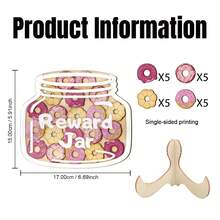 Reward Jar Desktop Decor, With Donut Elements, Suitable For Classroom Rewards, Back To School Decor, And Creative Gifts For Thanksgiving And Christmas. - Classic - View 6