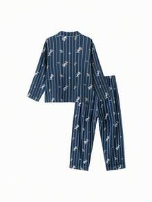 Balabala Boys 2 Pieces Thermal Underwear Set Soft Warm Long Johns For Fall And Winter - Blue Tint - View 2