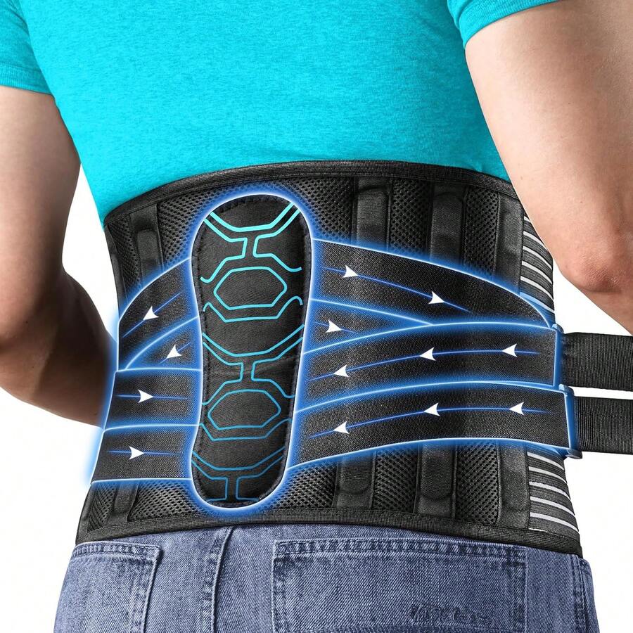 1 Waist Support Belt, Unisex, Breathable Back Support, With A Triangular Waist Pad For Both Men And Women - XXL - View 1