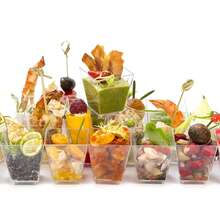 25/50/100pcs 2oz/60ml Clear Plastic Mini Dessert Cups With Spoons, Mini Square Dessert Bowls, Suitable For Appetizers, Tasting - Multicolor - View 10