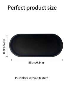 1pc/2pcs Oval Vanity Tray Bathroom Countertop Storage Tray Kitchen Sink Sponge Holder Soap Dispenser Silicone Tray Suitable For Perfume Jewelry Candles - Multicolor - View 8