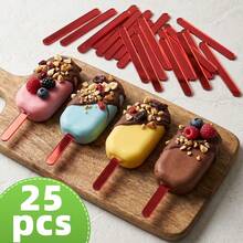 40/50/100pcs Reusable Acrylic Popsicle Sticks, Craft Sticks, Multicolor Options, Exquisite Popsicle Sticks, Perfect For Ice Cream, Desserts, Holiday Accessories, Party Crafts - Multicolor - View 11