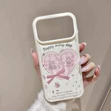 Fashion Phone Case 1pc New Thick Anti-Scratch Protective Case Slogan Design Compatible With IPhone 15 Pro Max 14 Plus 13 Pro Max 12 11 7G 7P IX XR XS Max 17 Pro Air With Camera Bump And Anti-Drop Protection Spring Gift Birthday Anniversary Easter - White - View 2