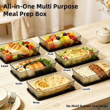 12pcs Stackable Food Storage Containers With Lids, Microwave Meal Prep Lunch Boxes, Snack Containers For Home, Office, Picnic, Great Gift - View 11