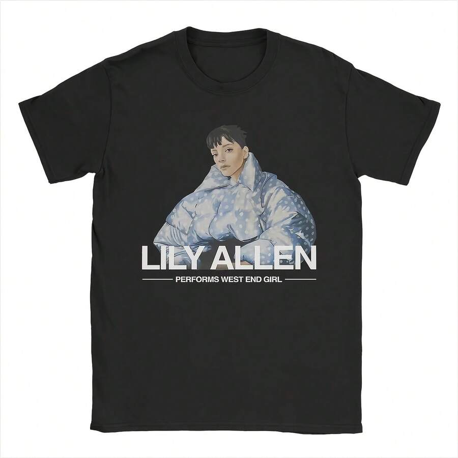 New Lily Allen West End Girl 2026 Tour T-Shirt, Men's Clothing, Novelty T-Shirts, Short-Sleeved Round-Neck T-Shirt, Summer Streetwear - Shape - View 1