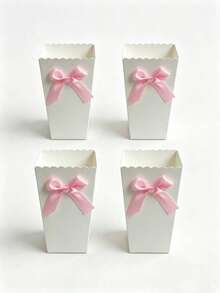 6/12/18pcs Bowknot Popcorn Box Party Supplies Candy Gift Box Bag Candy Snack Mini Snack Candy Food Container Birthday - Multicolor - View 7