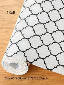 1 Roll Thick Printing Non-Slip Shelf Liner, Non Adhesive Drawer Liner, Waterproof Non-Slip EVA Cabinet Mat, Washable Easy To Cut Fridge Liner For Kitchen Cupboard Pantry Storage - Lantern Pattern - View 13