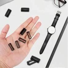 5pcs Watch Band Fixing Rings Buckle 18/20/22MM Rubber Ring Buckle Watch Smart Sports Silicone Accessories Replacement Watch Band Parts Suitable For Most Watches - Black (No Fixed Point) - View 3