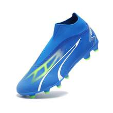Puma Giày đá bóng xỏ chân unisex mùa xuân/thu, kiểu cặp đôi, đinh dài FG/AG, giày tập bóng đá 10751103 - Xanh đậm-Trắng-Xanh lá - Xem 9