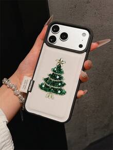 1 buah Casing Ponsel Pohon Natal Minimalis Premium, Perlindungan Penuh, Tahan Guncangan, Soft Shell, Lubang Besar, Kompatibel dengan Apple 17 Pro Max/11/12/13/14/15/16 Pro Max/17 dan Model Lainnya, Hadiah Liburan - MultiWarna - View 3