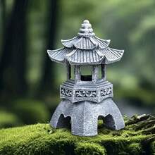 1PC Acrylic Printed Chinese Style Stone Pagoda Lamp Tip Craft Ornament, Easter Thanksgiving Valentine's Day Gift - A - View 6