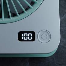 GICOOK 1200mAh Portable USB Plug-In Desktop Fan, Ultra-Quiet Adjustable 180° Folding Design, Suitable For Home Office Travel, Multi-Functional Cooling Device, Lightweight Cooling Fan Electric Fan Hobby Small Fan Mini Fan - White - View 4