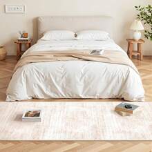Alfombra de pasillo antideslizante para dormitorio, alfombra lavable con reverso de goma - Alfombra suave de pelo corto para cocina, lavandería, baño (61 x 244 cm, beige/marfil) - Rojo - Ver 5