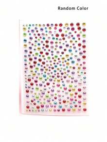 Approx. 335pcs Rhinestone & Pearl Hair Accessories, Rhinestone Stickers, Self-Adhesive Stickers, Diamond Decorations, Pearl Hair Accessories - Multicolor - View 12
