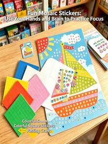Puzzle Sticker Children's Educational Toy DIY Craft Material Kit - Multicolor - View 2
