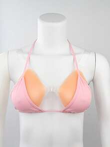 Prótesis de Pecho de Silicona SBT con Tirantes para los Hombros, Formas de Pecho Masculinas, Pechos Falsos para Mujeres, Pechos Artificiales Sexys - 1 Par - Albaricoque - Ver 2