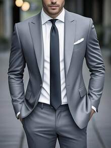 Men Suits - Bright Steel Blue - View 11