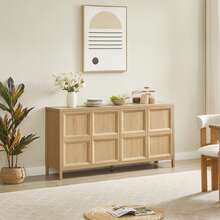 Natural Oak Sideboard - 160x40x80 Cm - Oak - View 5