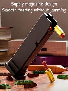 Assembled DIY Colorful G17 Toy Gun With Magazine, Ejection, And Soft Bullet Firing For Kids - Multicolor - View 8