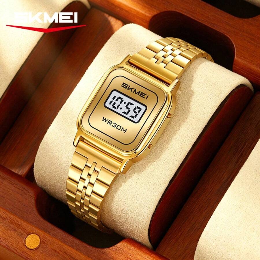 SKMEI 2589 Fashion Women's Watch Luxury 3Bar Waterproof Small Dial Digital Women's Watch