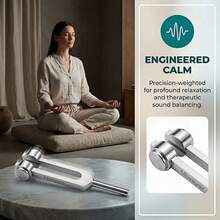 Miwayer Tuning Forks Set 128Hz 256Hz 512Hz With Hammer & Bag, Professional Sound Therapy Instruments For Healing, Chakra, Yoga - 128 256 512Hz - View 4