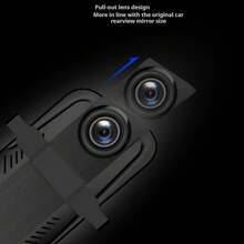 Espejo retrovisor con pantalla táctil de 10 pulgadas, cámara de tablero frontal y trasera, lentes duales frontales y traseras, cámara de coche con visión nocturna en Full HD, modo: electrónico. - A - Ver 6
