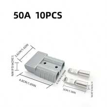 10pcs 50A Electric Battery Charging Connector For Anderson Plug Connector Male Female For Caravan Boat Battery Quick Charge Battery Wire For Car RV Motorcycle - 50A-10PCS - View 4