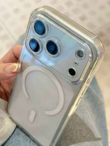 Luxury Translucent Clear Camera Protection Magnetic Wireless Charge Phone Case Compatible With IPhone 17 Pro Max 17 16 15 14 13 Pro Max Magnetic Lens Protective Back Cover - Clear - View 6