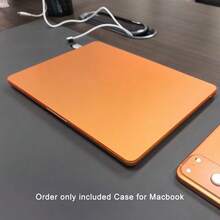Laptop Case Compatible For MacBook Air 13 Case M5 M4 M3 M2 2026-2022 Release For Macbook Neo Case Pro 14 16 Sturdy Protective Plastic Hard Shell Case Cover For MacBook Air M2 15 Inch Case - Frosted Orange - View 7