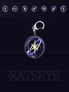 1Pc KATSEYE Official‑Logo Acrylic Keychain, Clear Printed Group Symbol Bag Hanging Charm, Key Ring Accessory, Fan Collectible Merchandise, Perfect Present For KATSEYE Fans - Multicolor - View 2