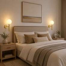 1 buah, Lampu Dinding Bola Minimalis Mewah Modern, Soket E27, Terpasang Permanen, Cocok Untuk Lorong, Balkon, Ruang Tamu, Kamar Tidur, Koridor, Ruang Belajar, Lampu Samping Tempat Tidur, dll. (Bola Lampu Tidak Termasuk) - MultiWarna - View 2