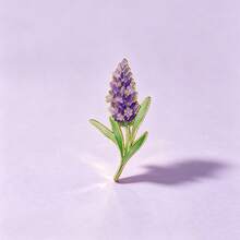 1pc Gold Outline Realistic Purple Lavender Enamel Pin, Floral Herb Plant Lapel Pin, Metal Pin For Jackets Bags, Botanical Flower Lover Novelty Gift - Multicolor - View 2