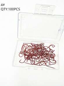 1 Box 100pcs Gold Red Yellow Barbed Mini Flat Carp Fish Hooks - Multicolor - View 14