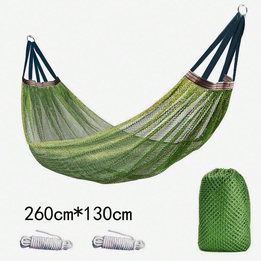 Rede De Descanso Individual Solteiro Algodão E Poliéster 170x70cm Capacidade 100kg Estampa Colorida Azul Vermelho Jardim Varanda - Verde - Visão 1