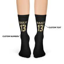 Kaos Kaki Sepak Bola Pria Kustom dengan Nama yang Dipersonalisasi, Perlengkapan Penggemar Sepak Bola dengan Cetakan Emas yang Bergaya, Kaos Kaki Atletik DIY Eksklusif untuk Piala Dunia 2026 - MultiWarna - View 4