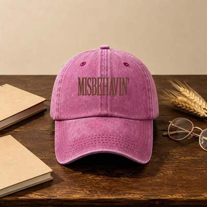 1pc Modern Casual Washed Cap, Letters Printing, Unisex Fashion, Provides Shade & Sun Protection, Perfect For Outdoor Activities.