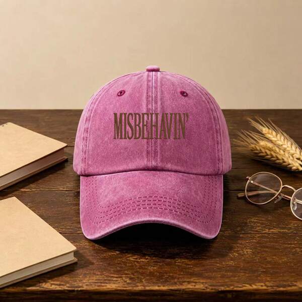 1pc Modern Casual Washed Cap, Letters Printing, Unisex Fashion, Provides Shade & Sun Protection, Perfect For Outdoor Activities.