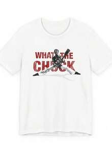 Local Stock, Pure Cotton, Unisex Y2K Street Style Summer Short Sleeves T Shirt What The Chuck - 白色 - 查看 7
