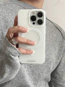 Premium Minimalist Pure White Magnetic Phone Case Compatible With IPhone 17 Pro Max, Apple 17, Matte 14, New 15 Pro, Soft Shell 16 Pro Max, Shockproof Protective Cover 16 - White - View 2