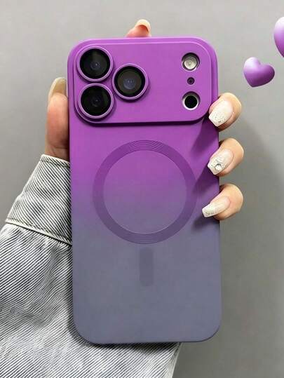 Fashion Gradient Silicone Multi-Color Matte Magnetic Phone Case Compatible With Iphone 17 Pro Max 17 Pro 17 Air, Compatible With IPhone 17 16 15 14 13 12 11 Pro Max Plus 16E, Christmas Gift Winter Present