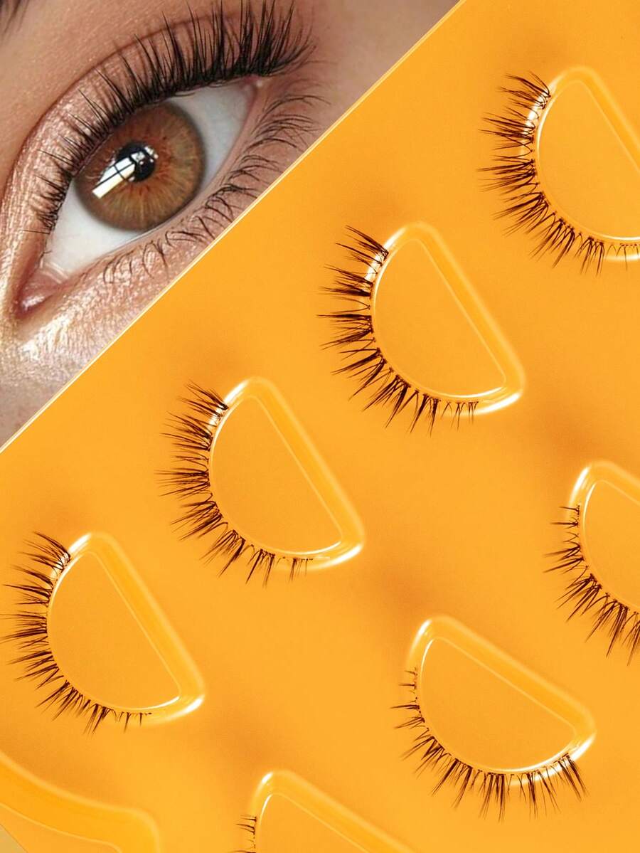 5 Pairs Of Cartoon Style Cat Eye False Eyelashes, Fluffy And Soft Crossed Eyelashes, Exquisite And Natural Eyelashes Extend Makeup Look, Multi-Layer Design Makes It More Fluffy And Natural, Soft And Curled, Makeup False Eyelashes, Eyelashes